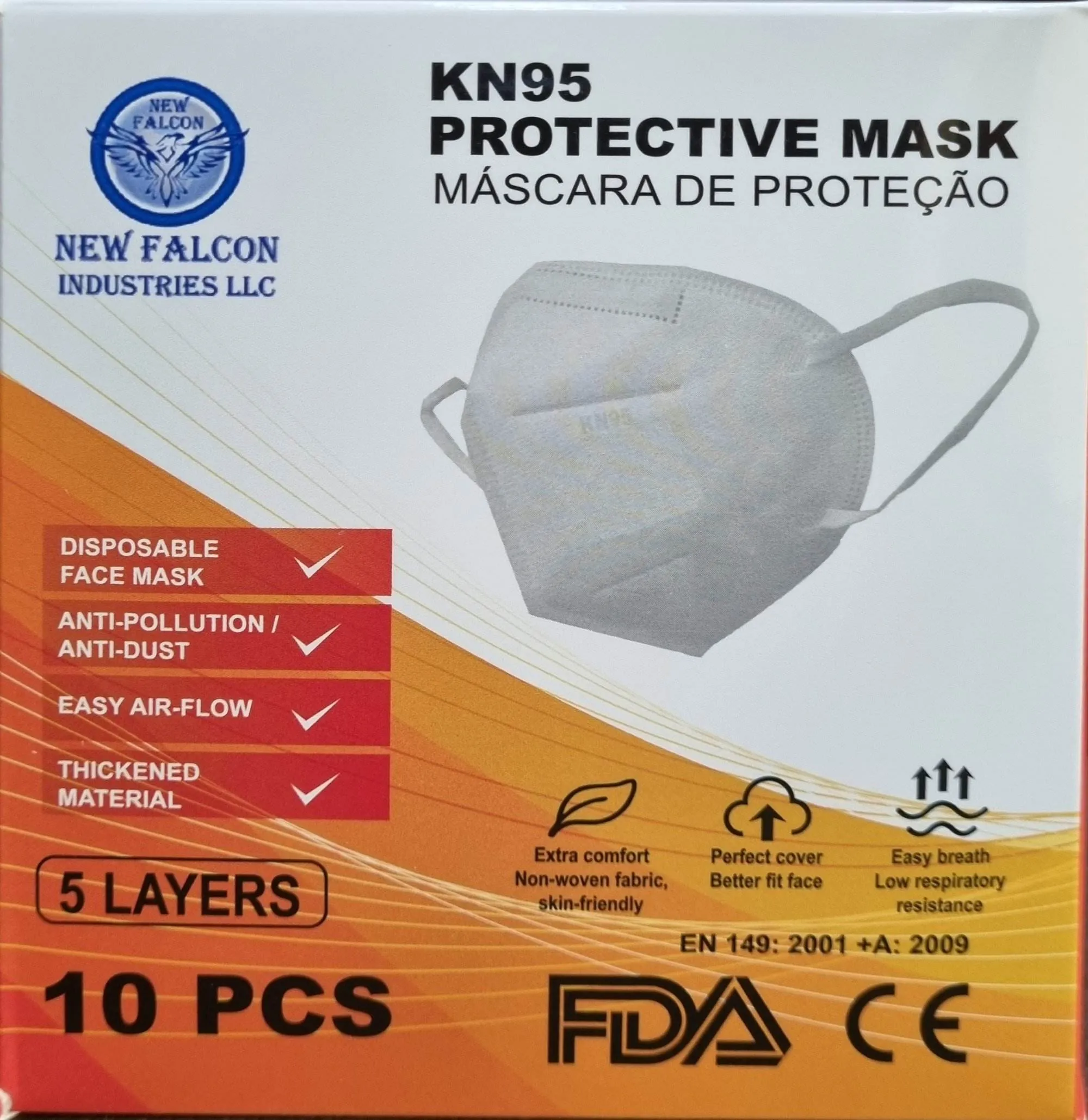 KN95 PROTECTIVE FACE MASK 10 PCS 5 LAYERS Platinumpme Platinumpme