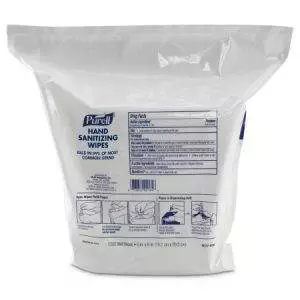 PURELL® Hand Sanitizing Wipe 1,200 Count BZK (Benzalkonium Chloride) Wipe Refill Pouch, compatible with PURELL dispenser 9019-01 ( DISPENSER SOLD SEPARATELY )