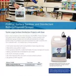 Purell® Surface Sanitizer & Disinfectant Battery Powered Sprayer