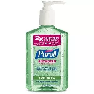 PURELL Advanced Hand Sanitizer Soothing Gel with Aloe and Vitamin E- 236ml Pump Bottle