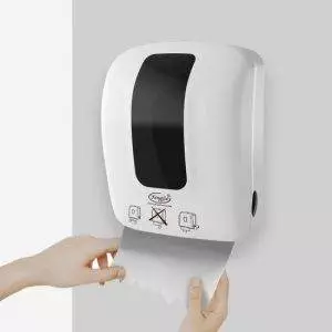 Wall Mounted Plastic Auto-Cut Hand Roll Paper Dispenser